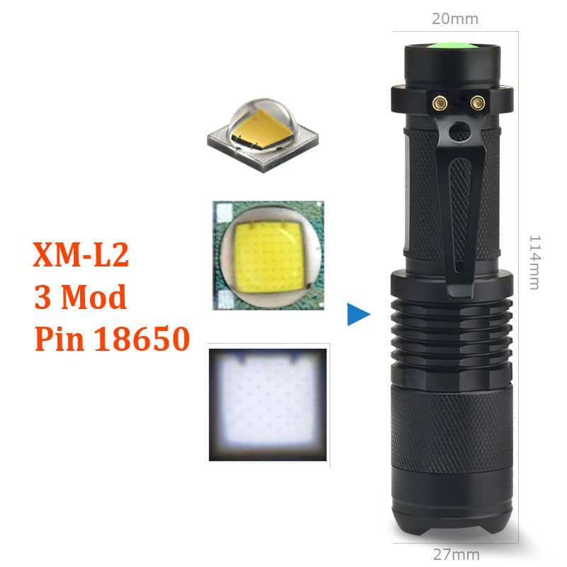 Đèn Pin Siêu Sáng XM-L2 Mini